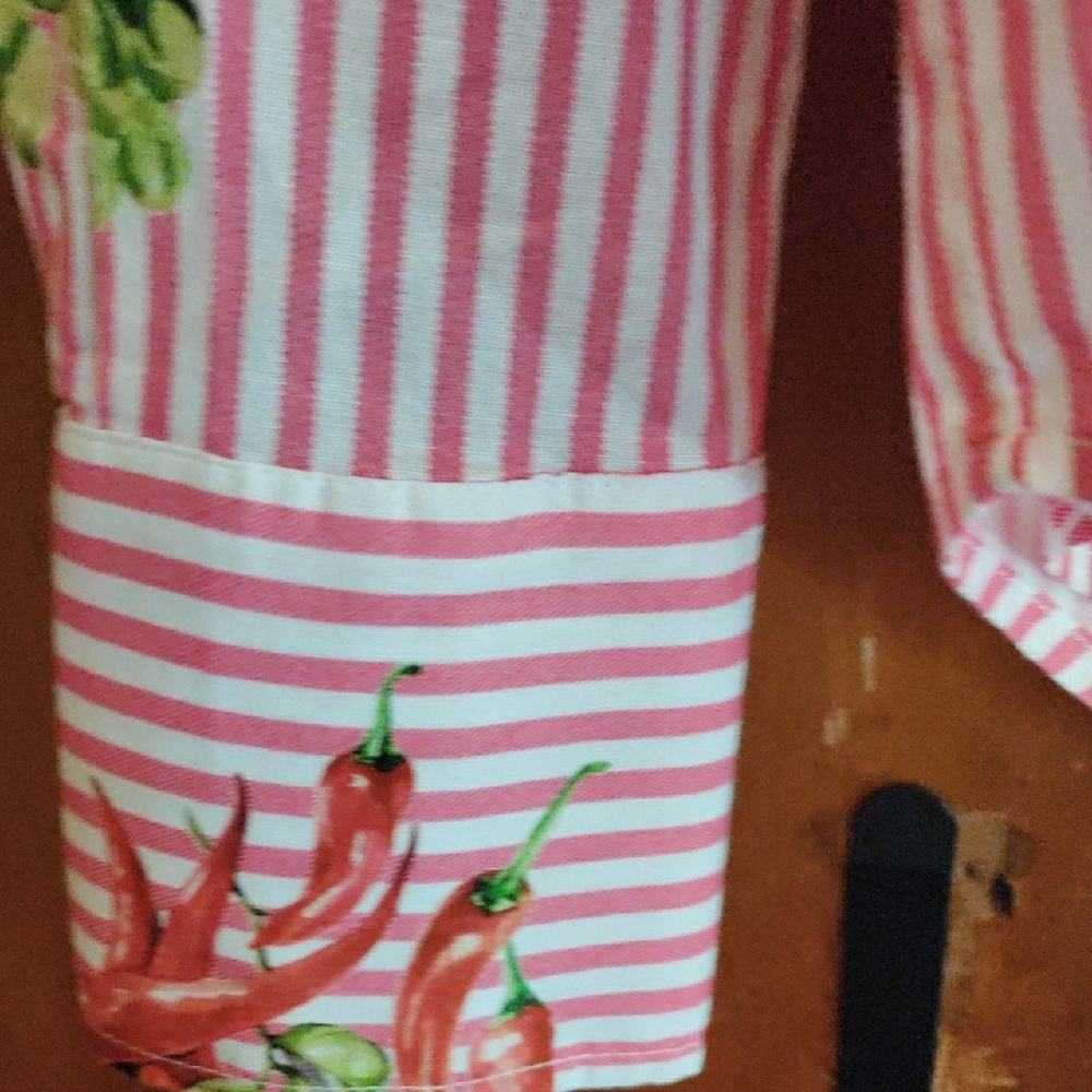 Striped Button Down Shirt with Food & Drink  Fun Design. NWT - Picture 10 of 15